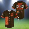 Best Dad Ever Cleveland Browns Baseball Jersey Custom 2 2