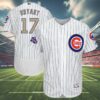 Cubs Gold World Series Jersey White 4 4