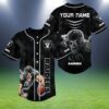 Custom Name Raiders Baseball Jersey Black 2 2