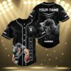 Custom Name Raiders Baseball Jersey Black 3 3