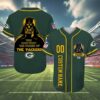 Darth Vader Custom Green Bay Packers Jersey Baseball 4 4