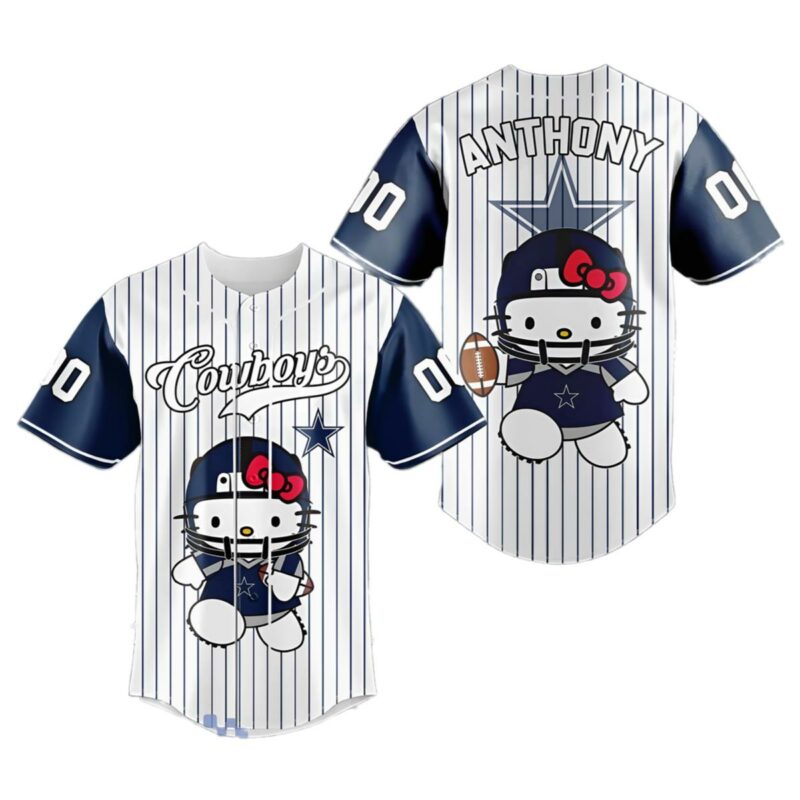 Hello Kitty Dallas Cowboys Jersey Baseball 1 1