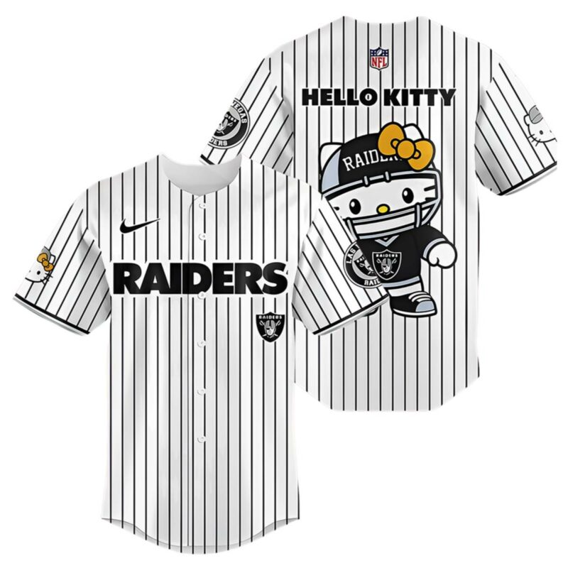 Hello Kitty Raiders Pinstripe Baseball Jersey 1 1