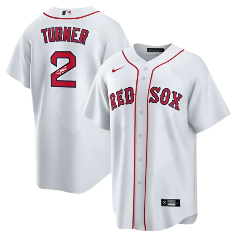 Justin Turner Red Sox Jersey White 1 1