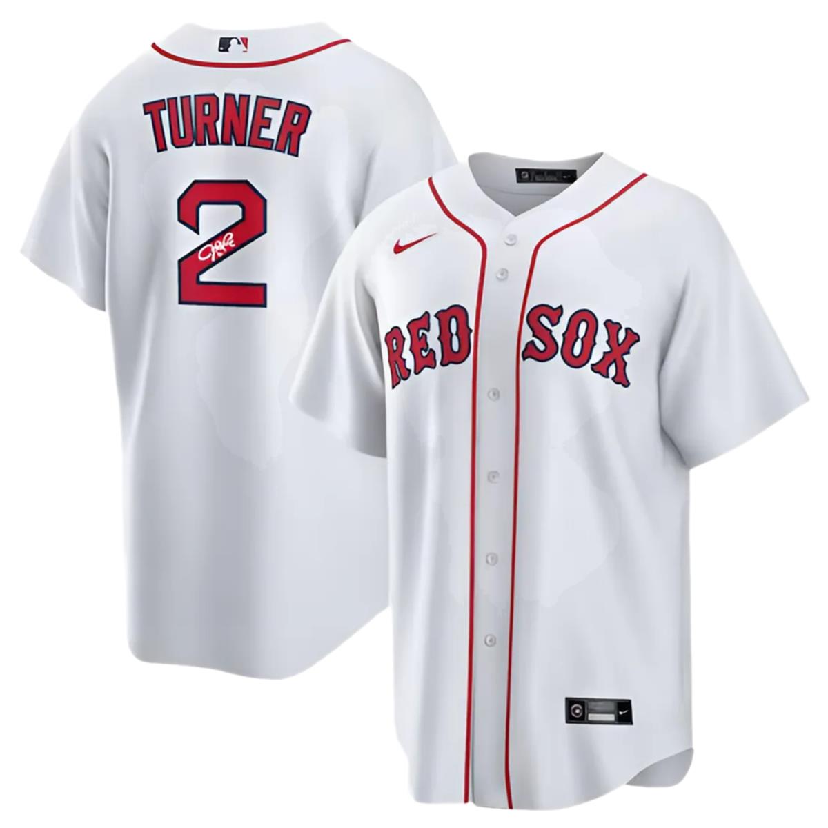 Justin Turner Red Sox Jersey White 1 1