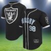 Las Vegas Raiders Baseball Jersey Black 2 2