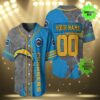 Los Angeles Chargers Custom Jersey Baseball 3 3