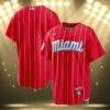 Mens Miami Marlins Nike Red City Connect Replica Team Jersey 3 3