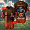 Metallica Vintage Cleveland Browns Baseball Jersey 4 4