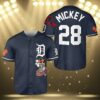 Mickey Mouse Detroit Tigers Baseball Jersey Navy 3 3