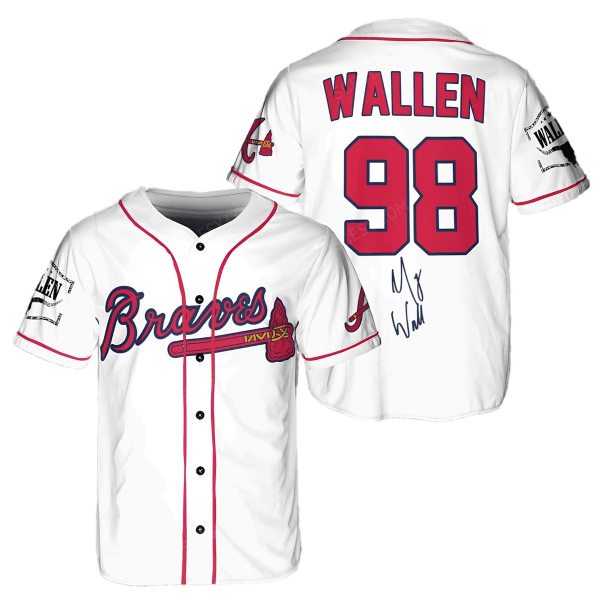 Morgan Wallen 98 Braves Jersey 1 1