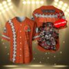 NFL Cleveland Browns Orange Custom Jersey Baseball 3 3