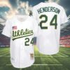 Oakland Athletics Rickey Henderson Jersey 4 4