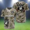 Oakland Raiders Camo Jersey Baseball 2 2