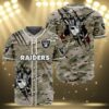 Oakland Raiders Camo Jersey Baseball 3 3