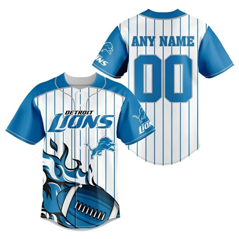 Personalized Detroit Lions Baseball Jersey 1 1