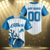 Personalized Detroit Lions Baseball Jersey 3 3