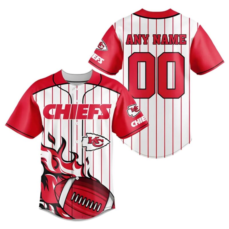 Personalized Kansas City Chiefs Baseball Jersey 1 1