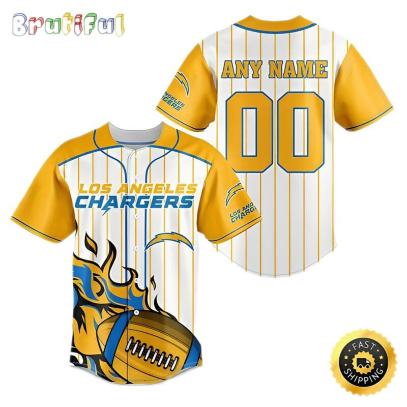 Personalized Los Angeles Chargers Baseball Jersey 1 1