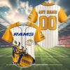 Personalized Los Angeles Rams Baseball Jersey 4 4