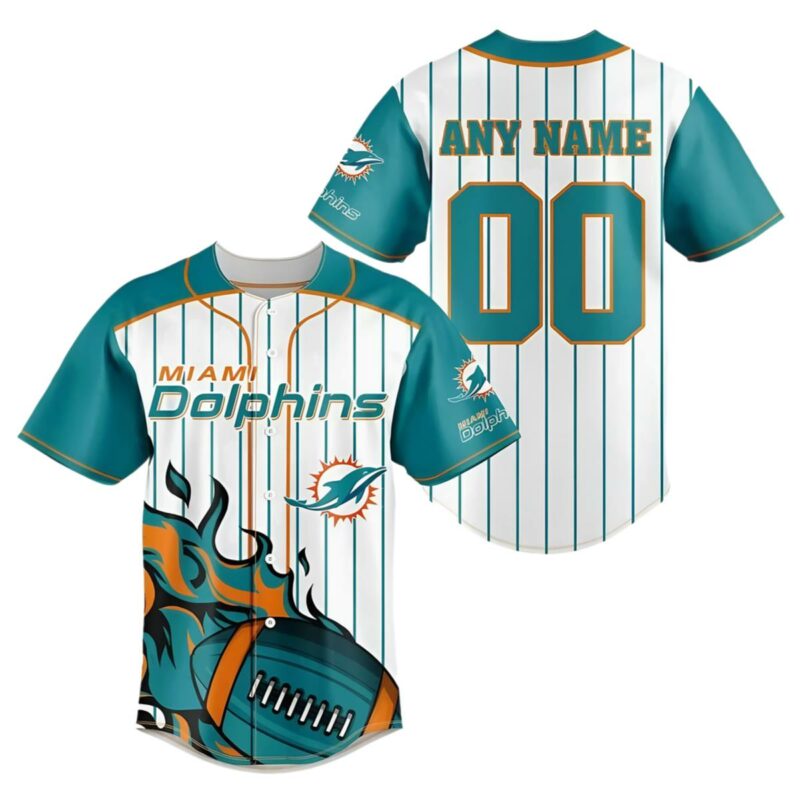 Personalized Miami Dolphins Baseball Jersey 1 1