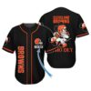 Personalized Mickey Mouse Cleveland Browns Baseball Jersey 1 1