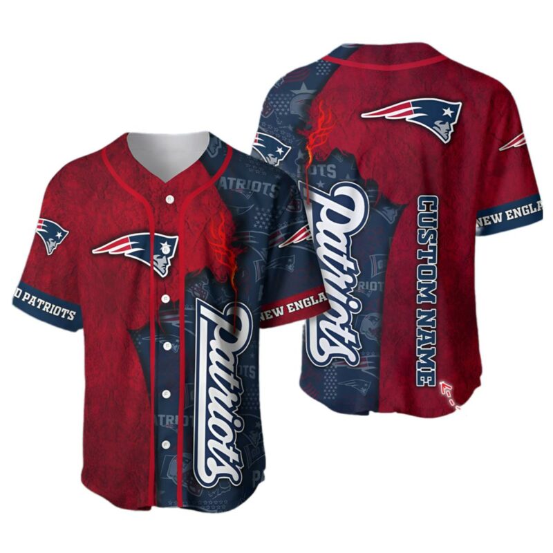 Personalized New England Patriots Baseball Jersey 1 1