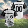 Personalized Raiders Jersey Baseball 3D White Black 4 4