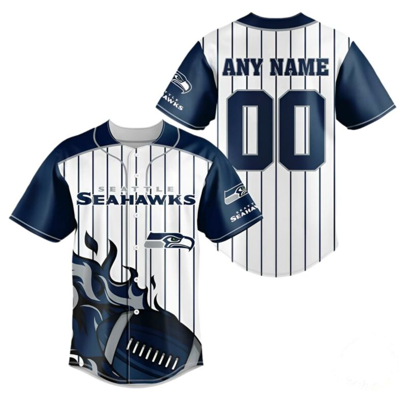 Personalized Seattle Seahawks Baseball Jersey 1 1