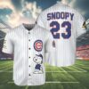 Snoopy Chicago Cubs Baseball Jersey 4 4