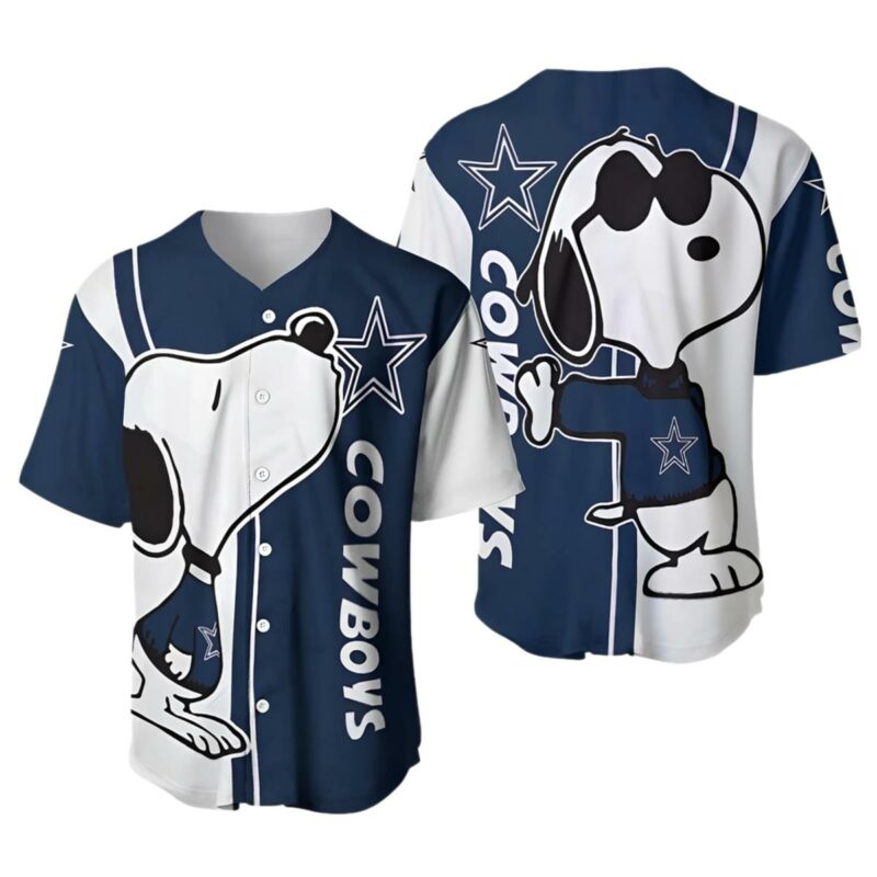 Snoopy Dallas Cowboys Baseball Jersey 1 1