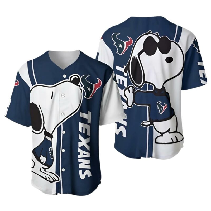 Snoopy Houston Texans Football Jersey Baseball 1 1