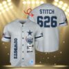 Stitch Dallas Dallas Cowboys White Jersey Baseball 3 3