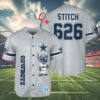 Stitch Dallas Dallas Cowboys White Jersey Baseball 4 4