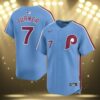 Trea Turner Phillies Jersey Blue 3 3