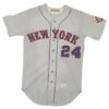 1972 Willie Mays 24 New York Mets Game Worn Road Jersey 1 1