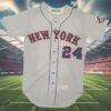 1972 Willie Mays 24 New York Mets Game Worn Road Jersey 4 4