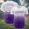 2024 Cheap Custom White Purple Royal 3D Jersey 4 4