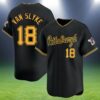 Andy Van Slyke Pittsburgh Pirates Jersey Black 2 2