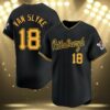 Andy Van Slyke Pittsburgh Pirates Jersey Black 3 3