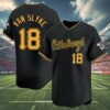 Andy Van Slyke Pittsburgh Pirates Jersey Black 4 4