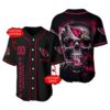 Arizona Cardinals Black Jersey Baseball with Skull 1 1