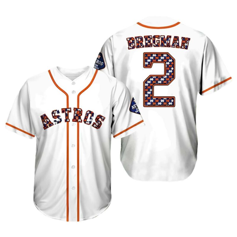 Astros Alex Bregman Autism Awareness Night Jersey 2024 Giveaway 1 1