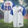 Atlanta Braves Nike Official Replica City Connect Jersey Mens Olson 28 4 4