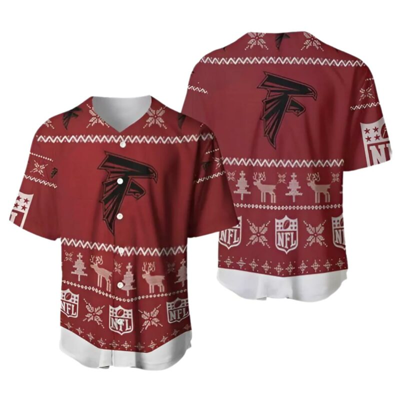 Atlanta Falcons NFL Ugly Sweatshirt Christmas Baseball Jersey 1 1