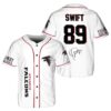 Atlanta Falcons Taylor Swift Baseball Jersey White Number 1 1