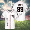 Atlanta Falcons Taylor Swift Baseball Jersey White Number 4 4