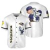 Baltimore Ravens Snoopy Baseball Jersey 1 1