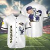 Baltimore Ravens Snoopy Baseball Jersey 4 4