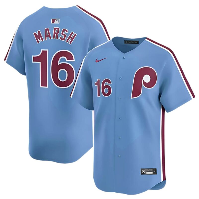 Brandon Marsh Phillies Jersey Light Blue Limited 1 1